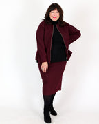 Veste Bordeaux à fermeture éclair Athéna – MAT