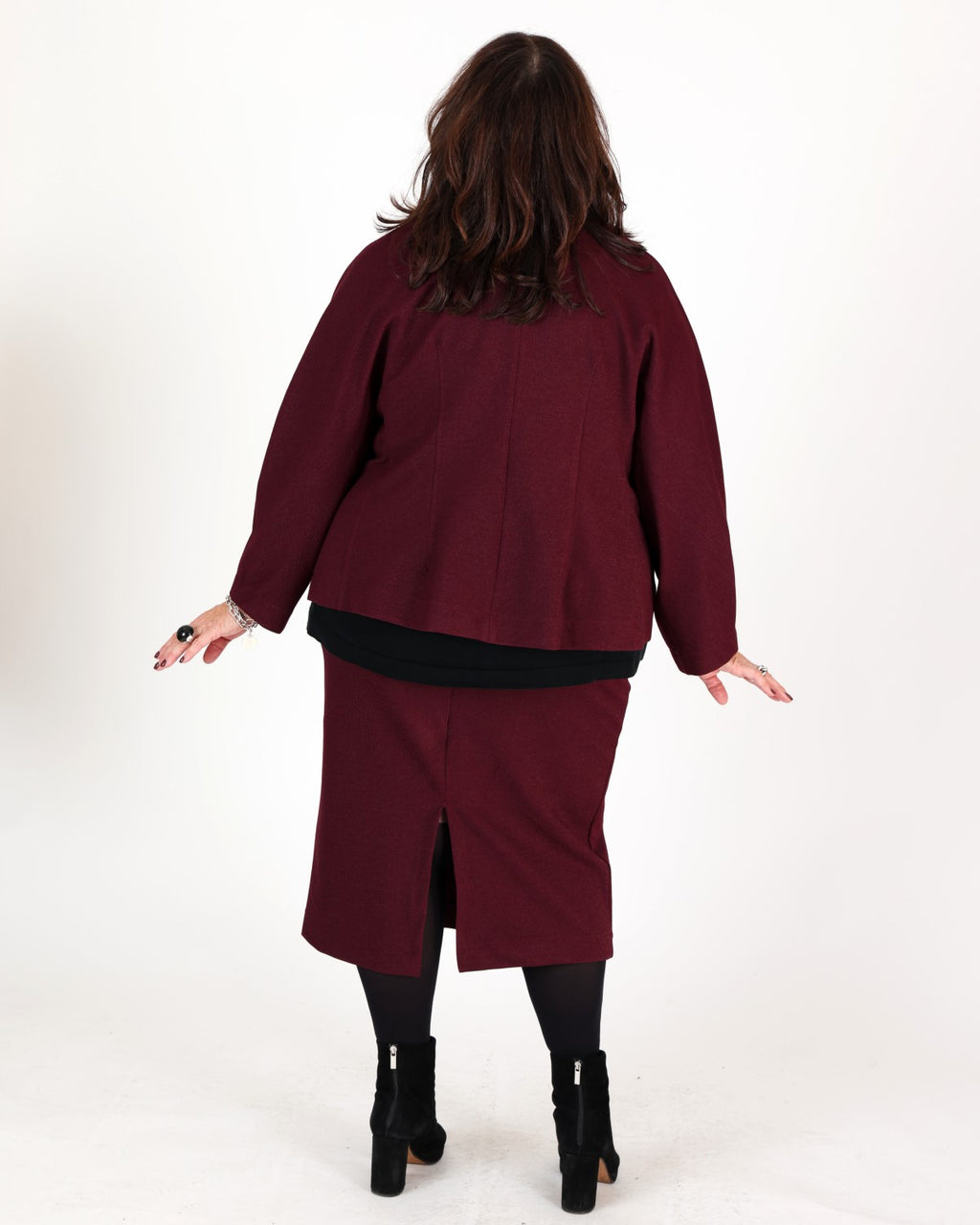 Veste Bordeaux à fermeture éclair Athéna – MAT