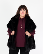 Veste boxy en fausse fourrure à col montant - Joseph Ribkoff