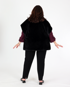 Veste boxy en fausse fourrure à col montant - Joseph Ribkoff