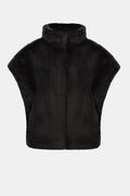 Veste boxy en fausse fourrure à col montant - Joseph Ribkoff