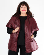 Burgundy quilted hooded jacket – MAT
