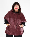 Burgundy quilted hooded jacket – MAT