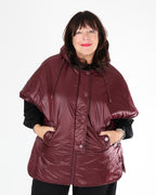 Burgundy quilted hooded jacket – MAT