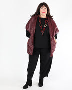 Burgundy quilted hooded jacket – MAT
