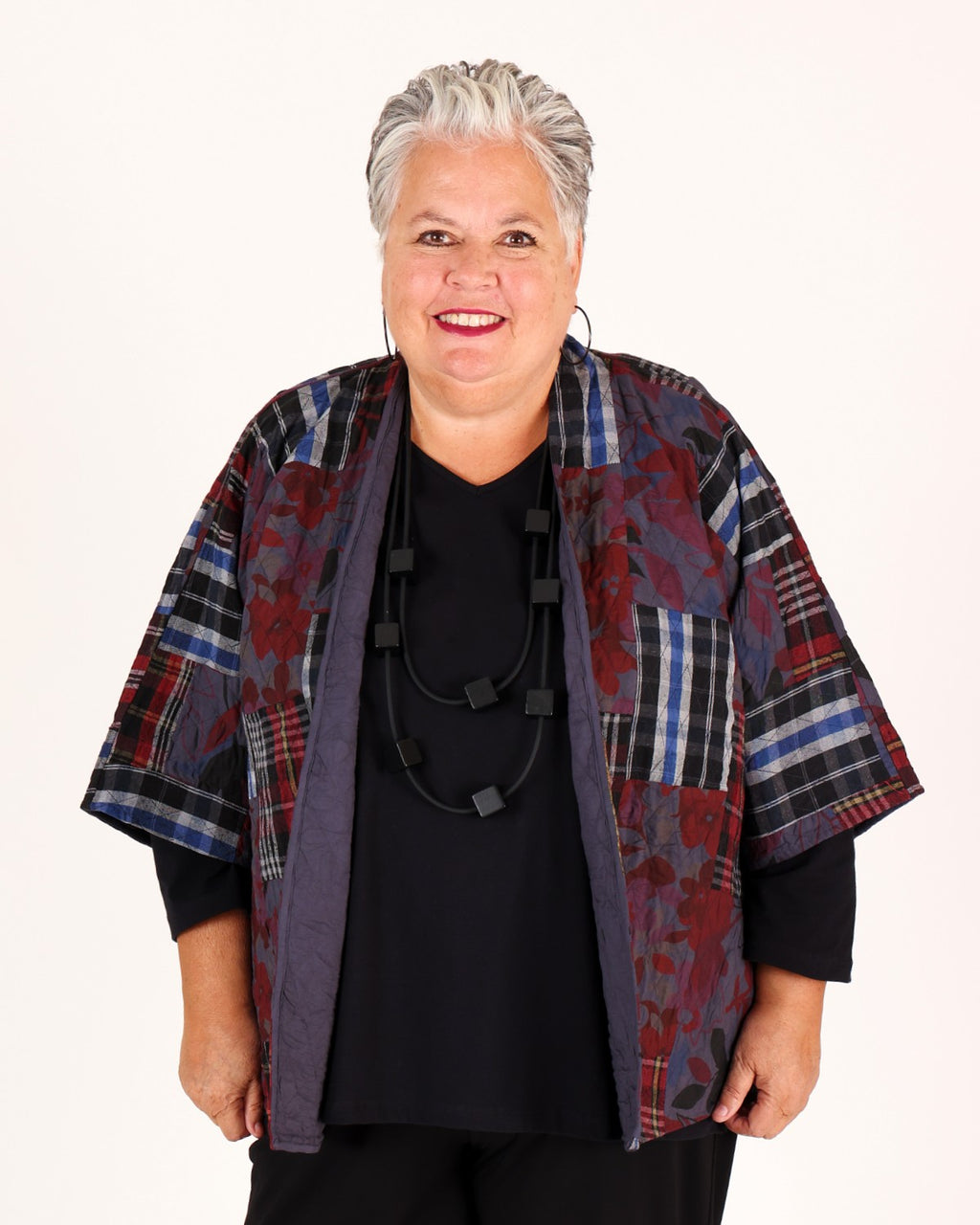 Reversible Plaid and Floral Jacket – Parsley & Sage