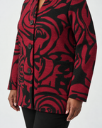 Manteau long à motif floral - Joseph Ribkoff