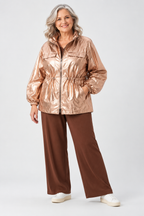 Metallic nylon cocoon jacket - Joseph Ribkoff