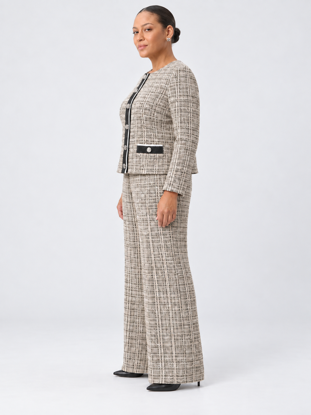 Blouson en bouclé à carreaux - Joseph Ribkoff