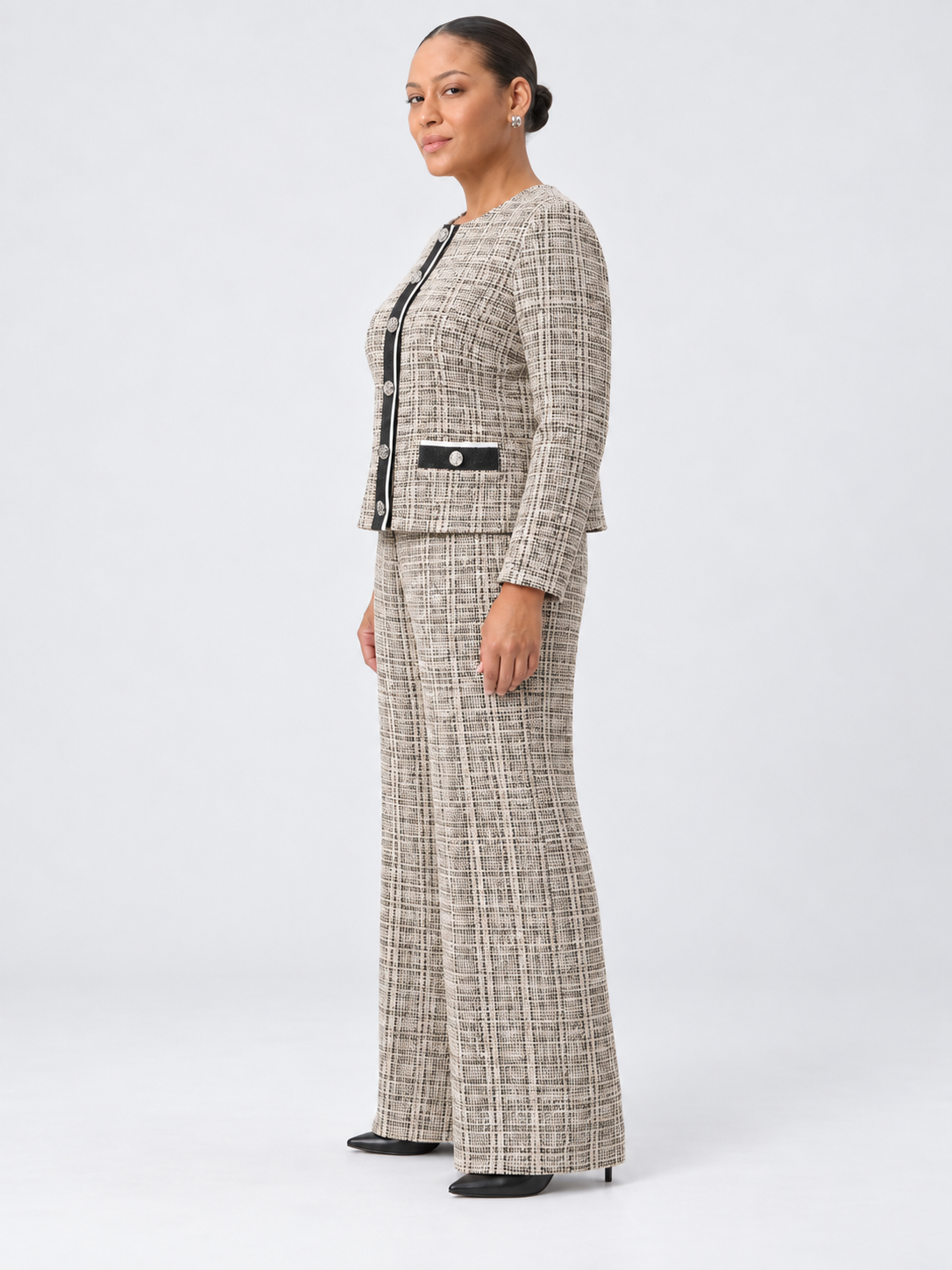 Blouson en bouclé à carreaux - Joseph Ribkoff